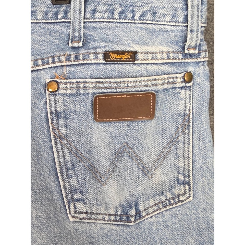 Wrangler 36MWZSW Mens Denim Jeans 38x32 Light Wash Cowboy Western Classic Work - Picture 8 of 10
